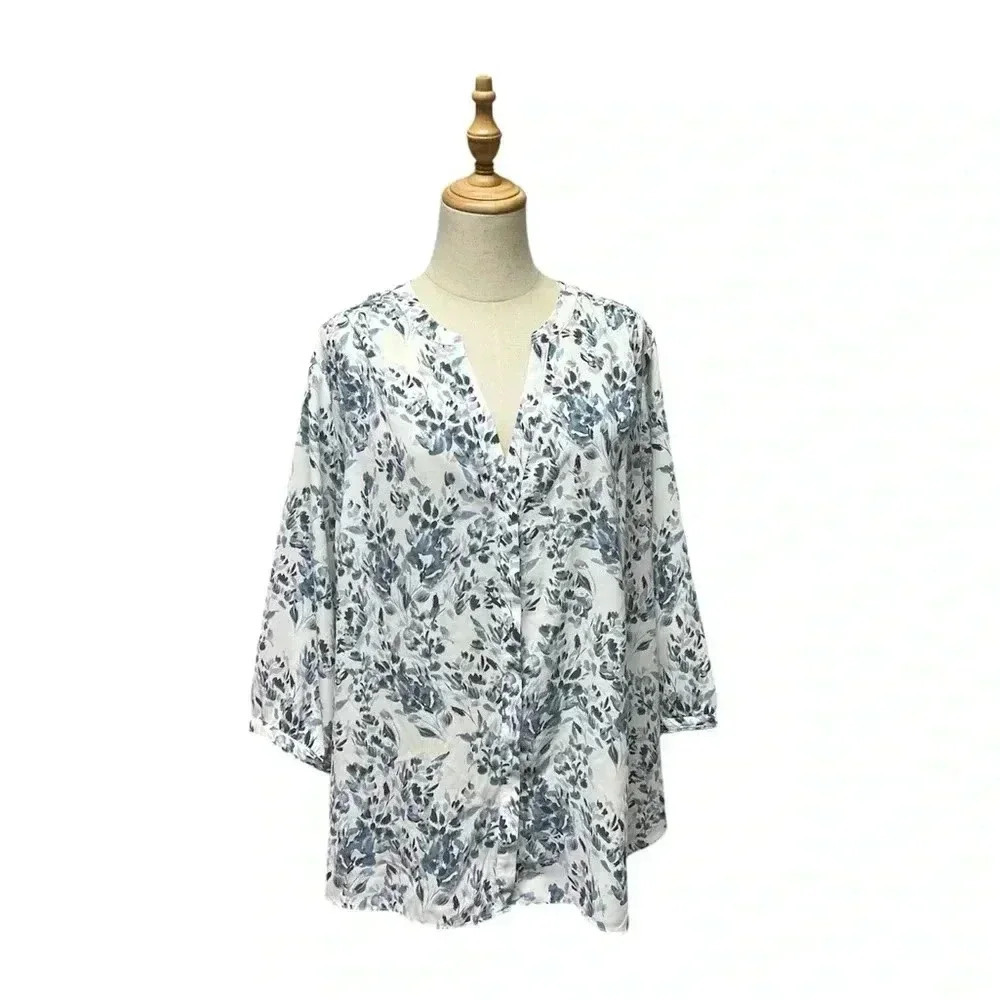 NYDJ Button Down Blouse Size 1X